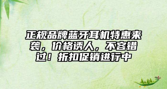 正規(guī)品牌藍(lán)牙耳機(jī)特惠來襲，價(jià)格誘人，不容錯(cuò)過！折扣促銷進(jìn)行中