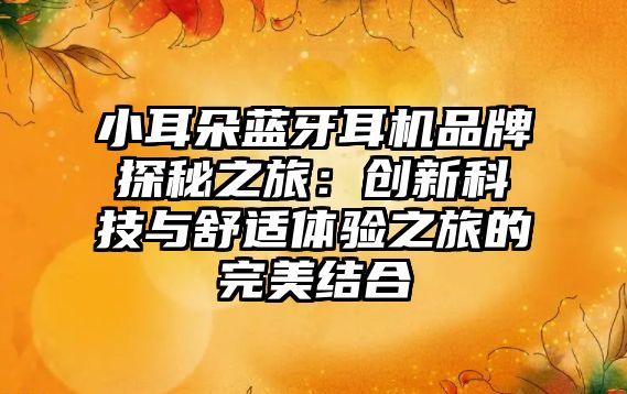 小耳朵藍(lán)牙耳機(jī)品牌探秘之旅：創(chuàng)新科技與舒適體驗(yàn)之旅的完美結(jié)合