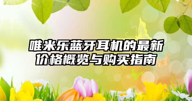 唯米樂(lè)藍(lán)牙耳機(jī)的最新價(jià)格概覽與購(gòu)買指南