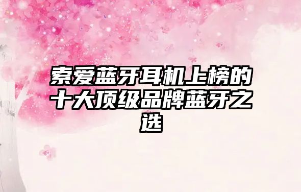 索愛藍牙耳機上榜的十大頂級品牌藍牙之選