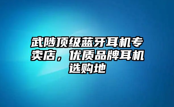 武陟頂級藍(lán)牙耳機(jī)專賣店，優(yōu)質(zhì)品牌耳機(jī)選購地