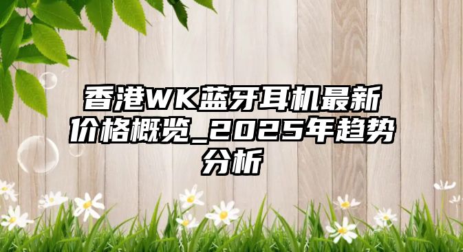 香港WK藍(lán)牙耳機(jī)最新價(jià)格概覽_2025年趨勢(shì)分析
